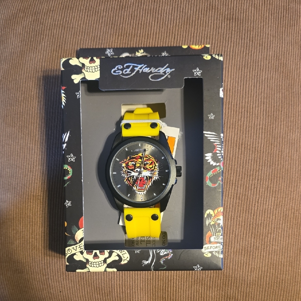 Ed Hardy Vibrant Yellow Tiger Watch